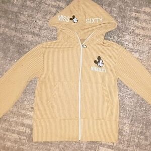 Miss Sixty Beige Kids Hoodie with Character Design